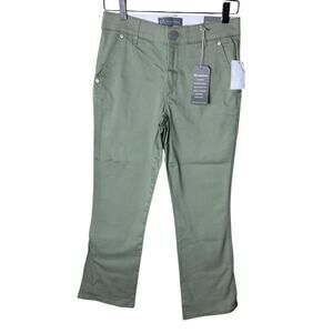 Wit & Wisdom Women’s Sz 2 Absolution Kick Flare Pants High Rise Green New NWT